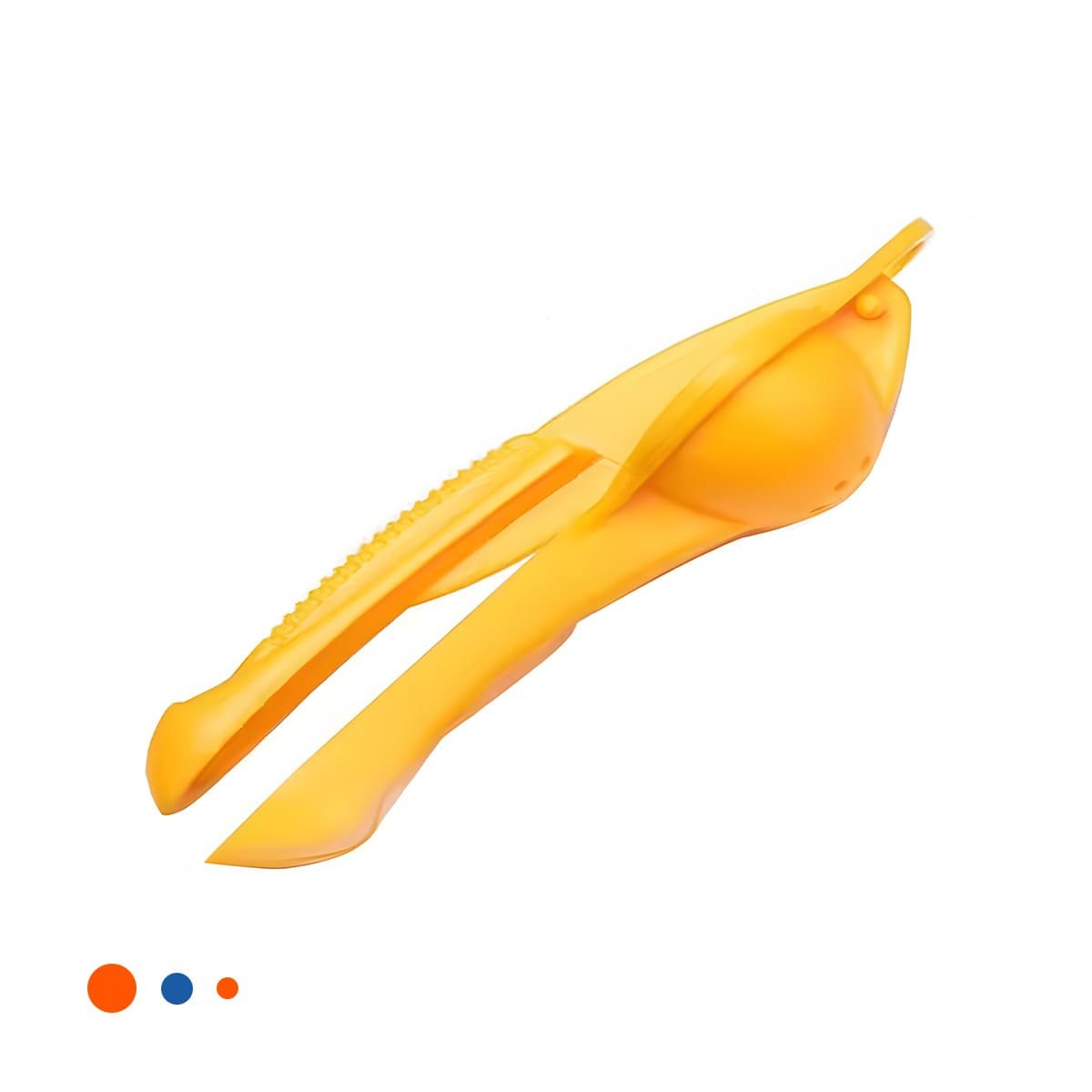 EXPRIMIDOR MANUAL PLASTICO AMARILLO PARA LIMONES NARANJAS Y MAS Y+LIGAS REGALO - 3