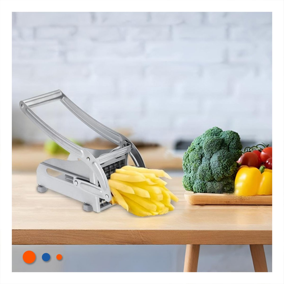 PACK2 TROCEADOR MANUAL DE PAPA Y VERDURAS PLATEADO PRACTICO Y FUNCIONAL - 2