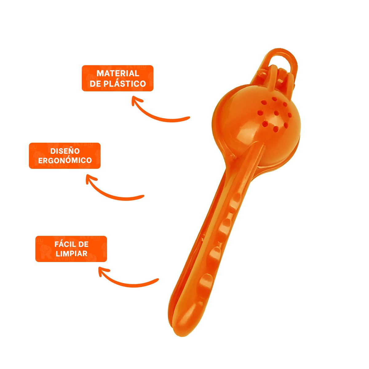 TRITURADOR DE COCINA PLASTICO NARANJA LIGERO Y PRACTICO PARA USO DIARIO - 3