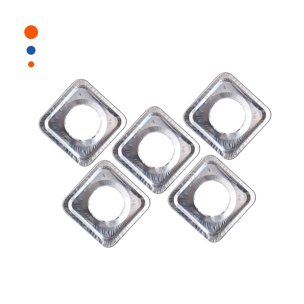 PACK6 PLANCHITA CUADRADA ALUMINIO HORNILLA 5PZS PLATEADO DURADERA Y+REGALO STICKER - 2