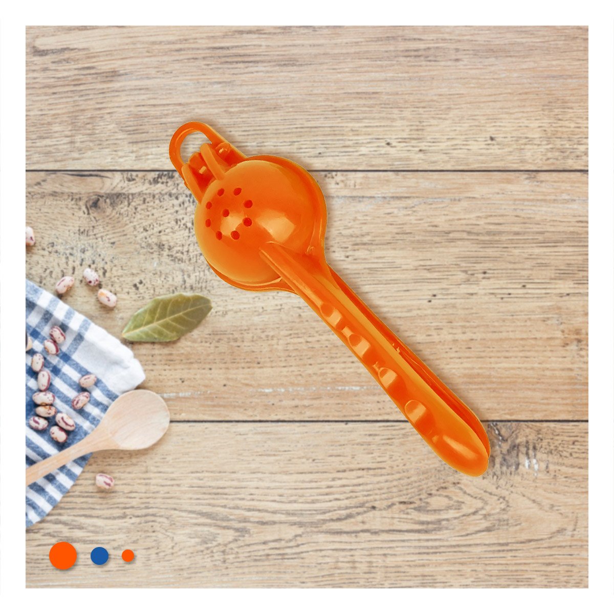 APRETA DE COCINA PLASTICO NARANJA RESISTENTE Y FACIL DE LIMPIAR EN HOGAR Y+REGALO STICKER - 2