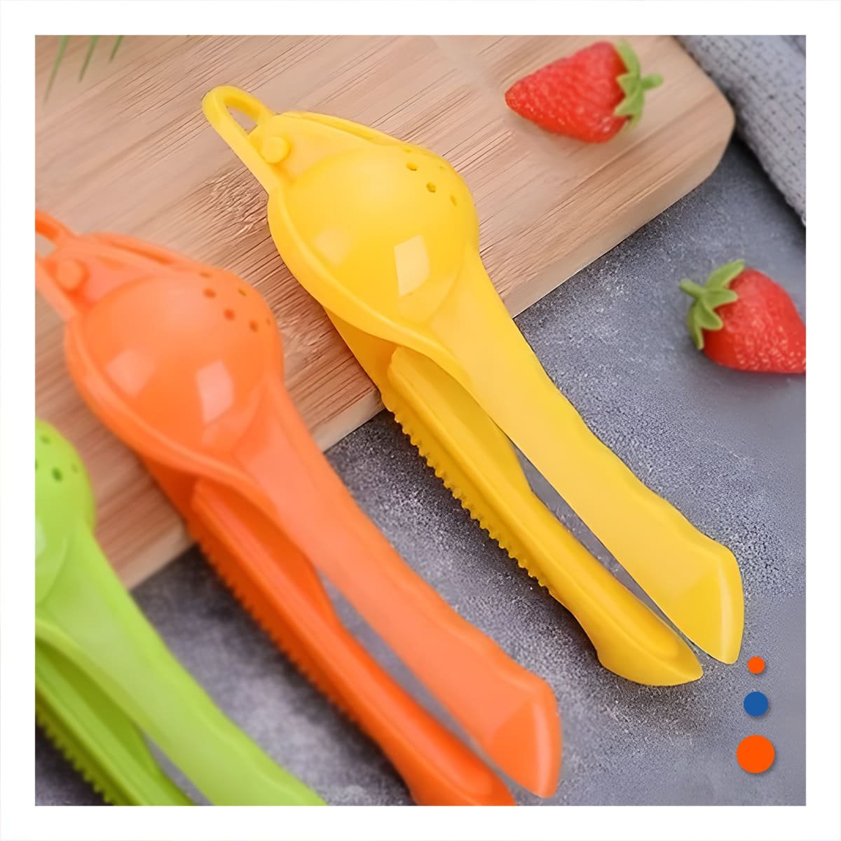 TRITURADOR DE JUGOS PLASTICO AMARILLO PARA COCINA HOGAR Y BEBIDAS - 2