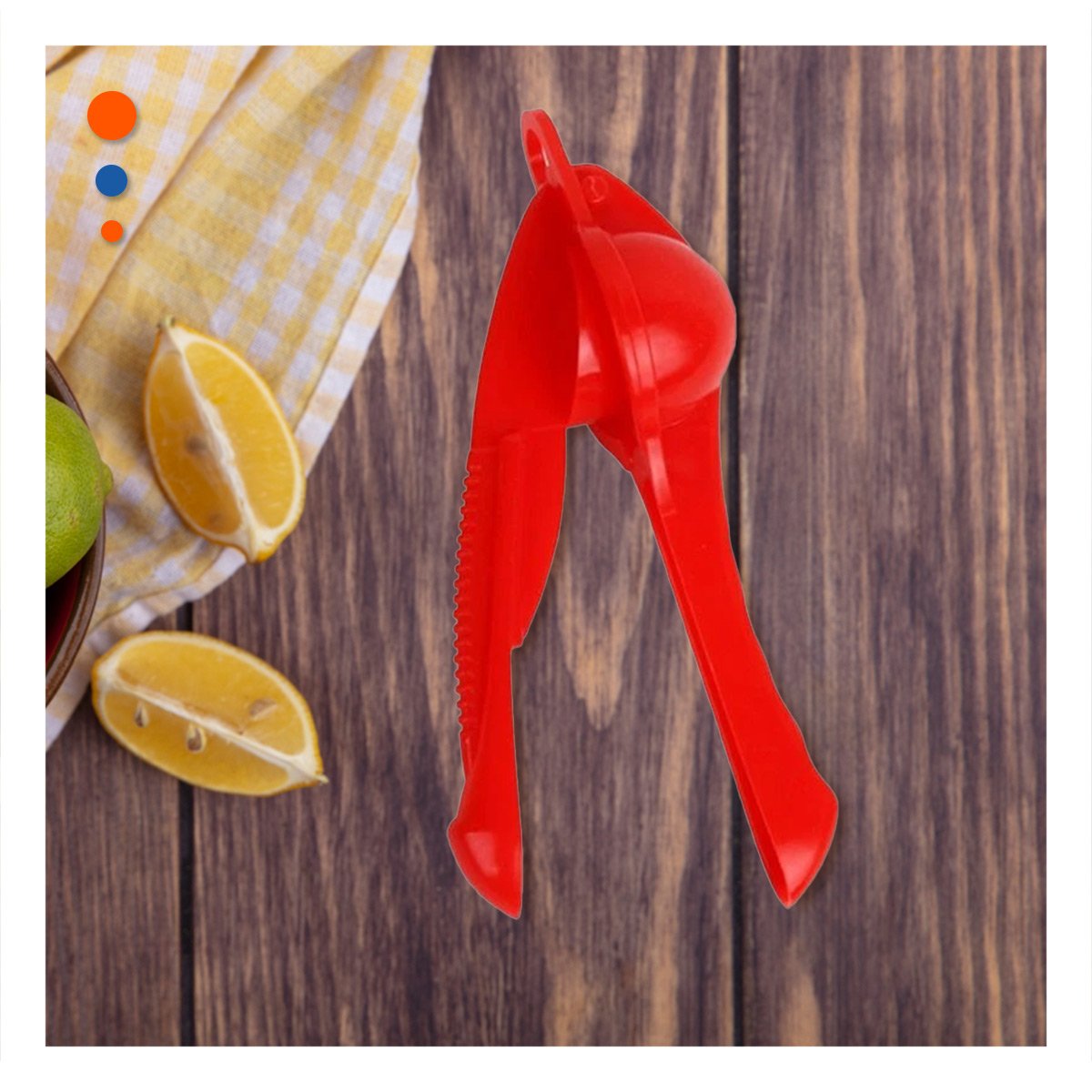 PRENSA PARA COCINA ROJO COMODA PARA PREPARAR JUGOS NATURALES Y+PAPEL REGALO - 3