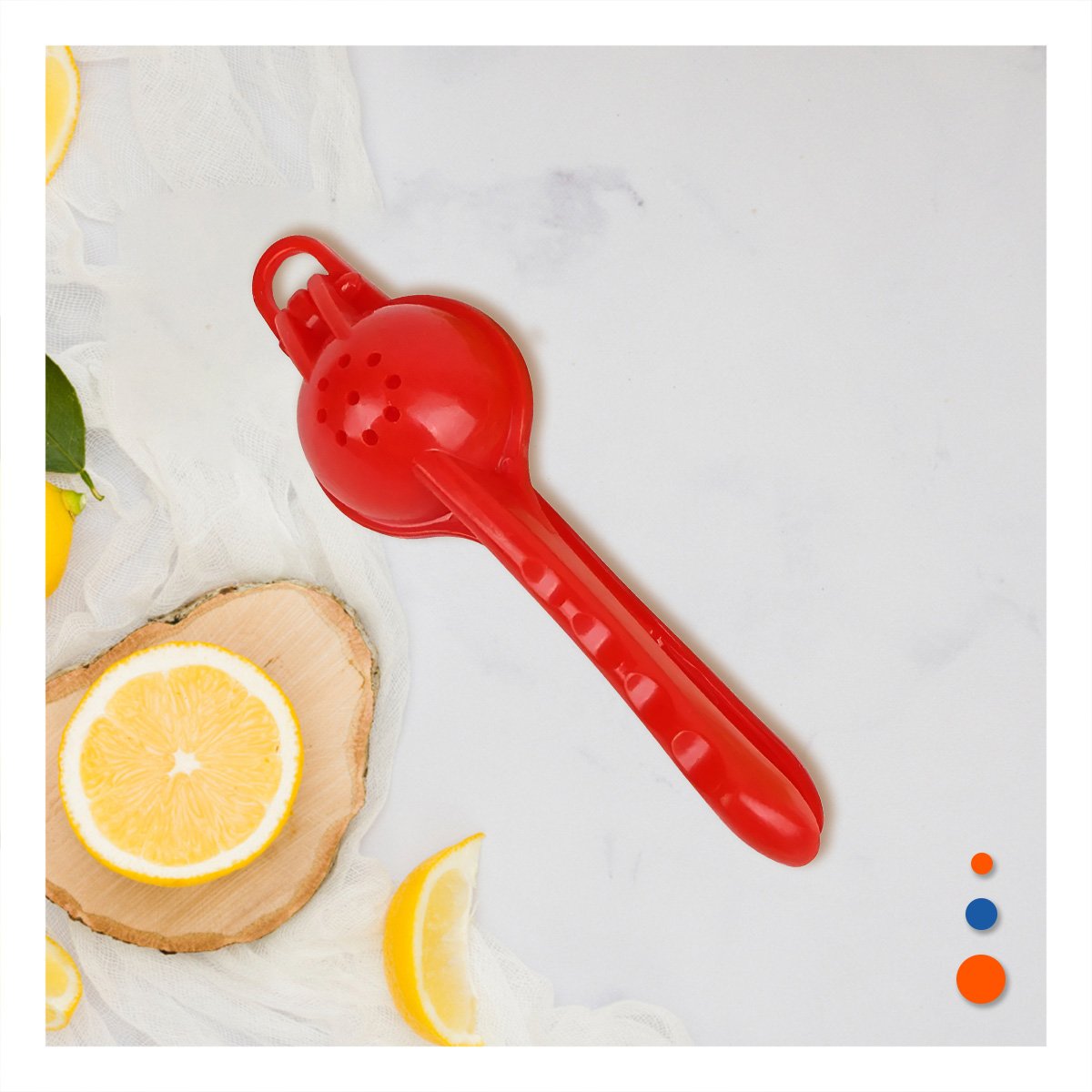 PRENSA PARA COCINA ROJO COMODA PARA PREPARAR JUGOS NATURALES Y+PAPEL REGALO - 5