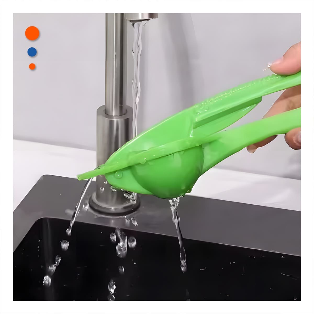 PACK2 LICUA MANUAL PLASTICO VERDE LIMON RESISTENTE Y FACIL DE LIMPIAR - 2
