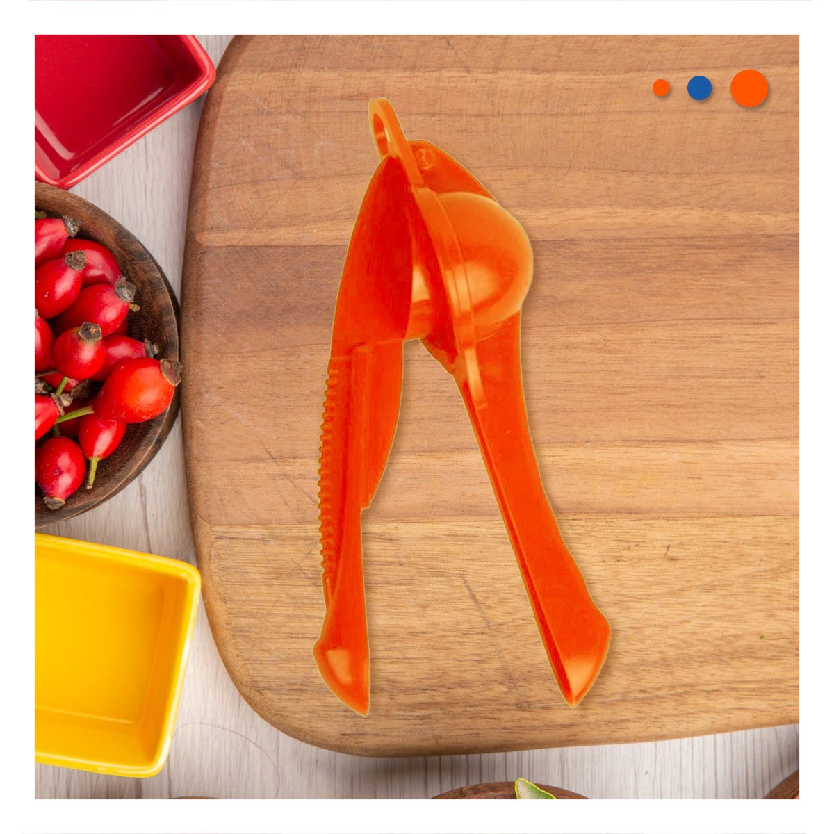 PACK4 EXTRACTOR LIGERO PLASTICO NARANJA FACIL DE USAR Y GUARDAR EN COCINA Y+PAPEL REGALO - 2