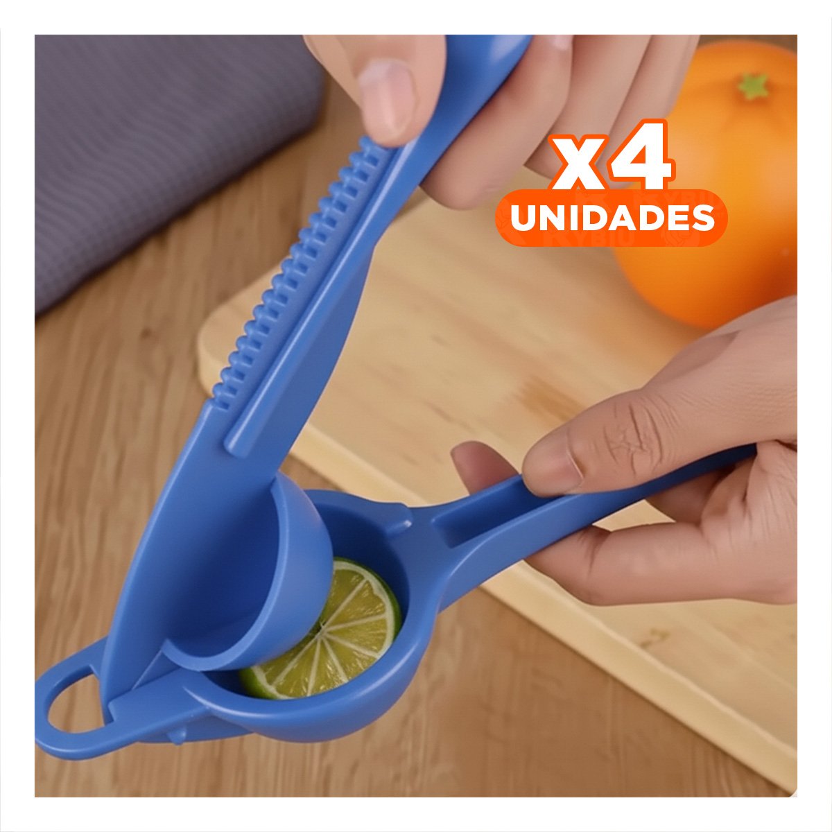 PACK4 JUGUERA COMODA DE LIMON PLASTICO CELESTE PARA USO FACIL Y RAPIDO - 1