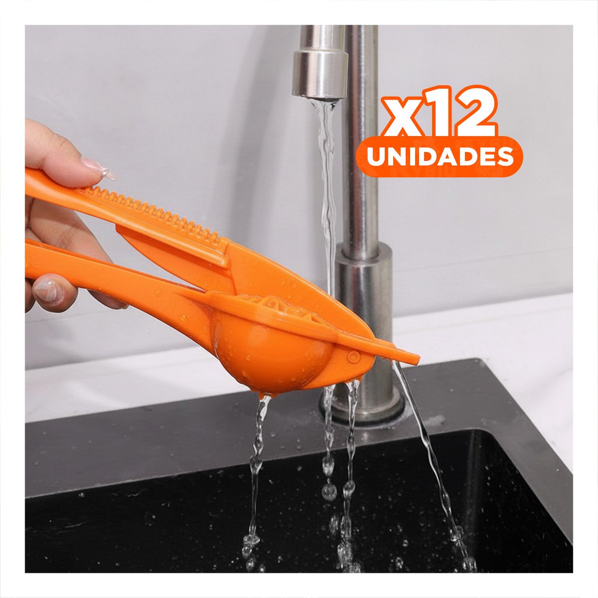 PACK12 EXTRACTOR FACIL PLASTICO NARANJA PARA PREPARAR BEBIDAS FRESCAS EN HOGAR - 1
