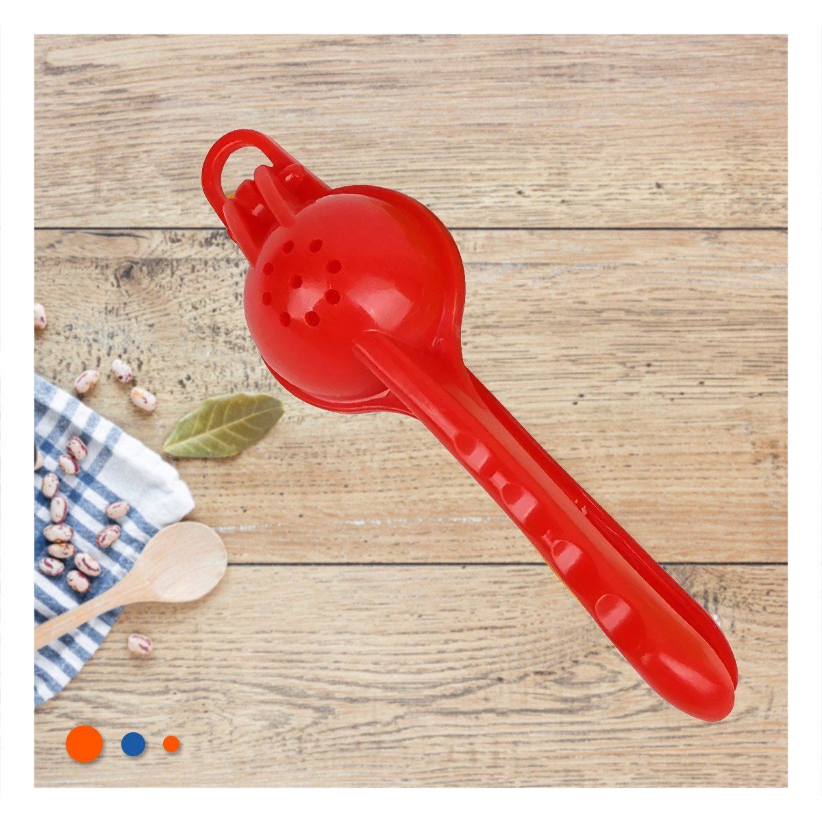 PACK12 TRITURADOR MANUAL ROJO PRACTICO PARA COCINA HOGAR Y MAS - 2