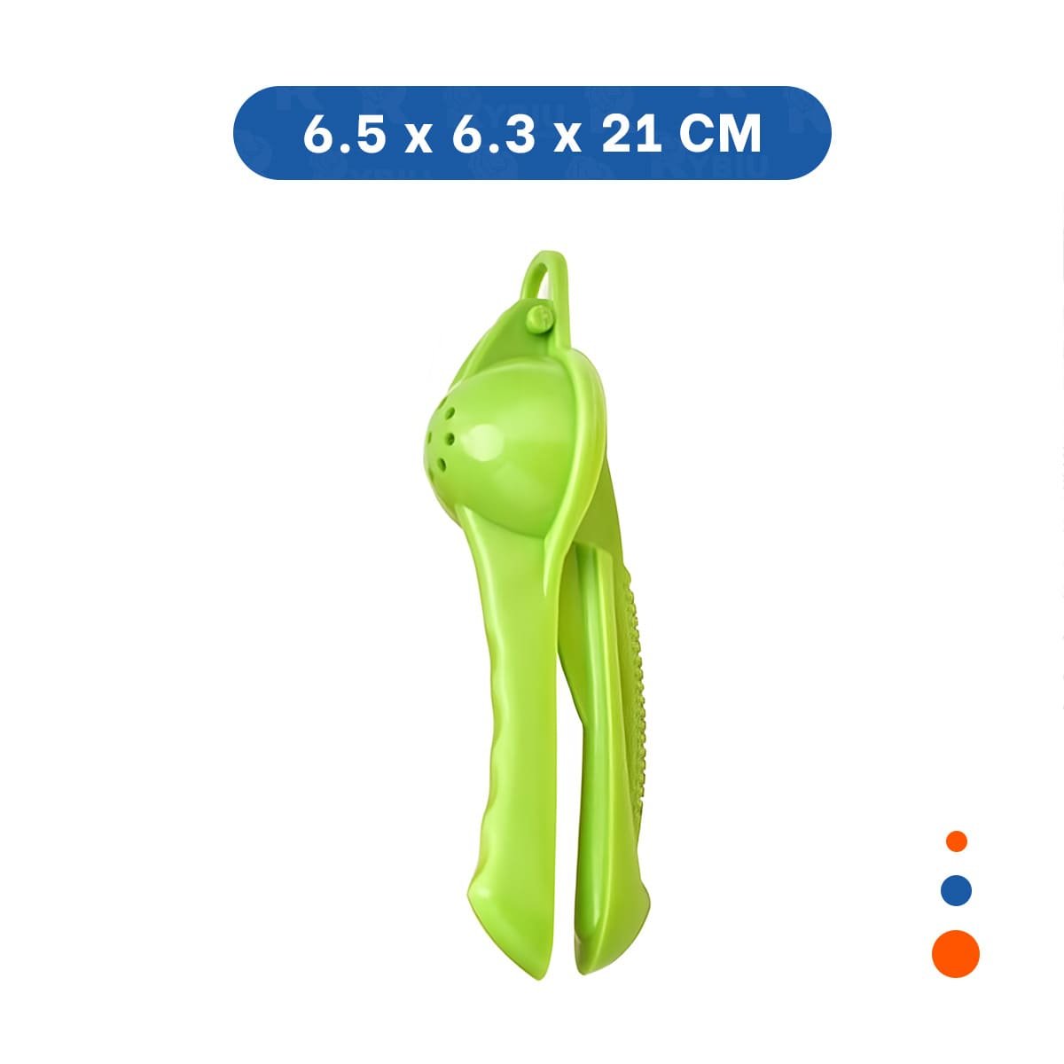 EXPRIMIDOR PORTATIL PLASTICO VERDE LIMON FACIL DE MANEJAR Y+LIGAS REGALO - 4