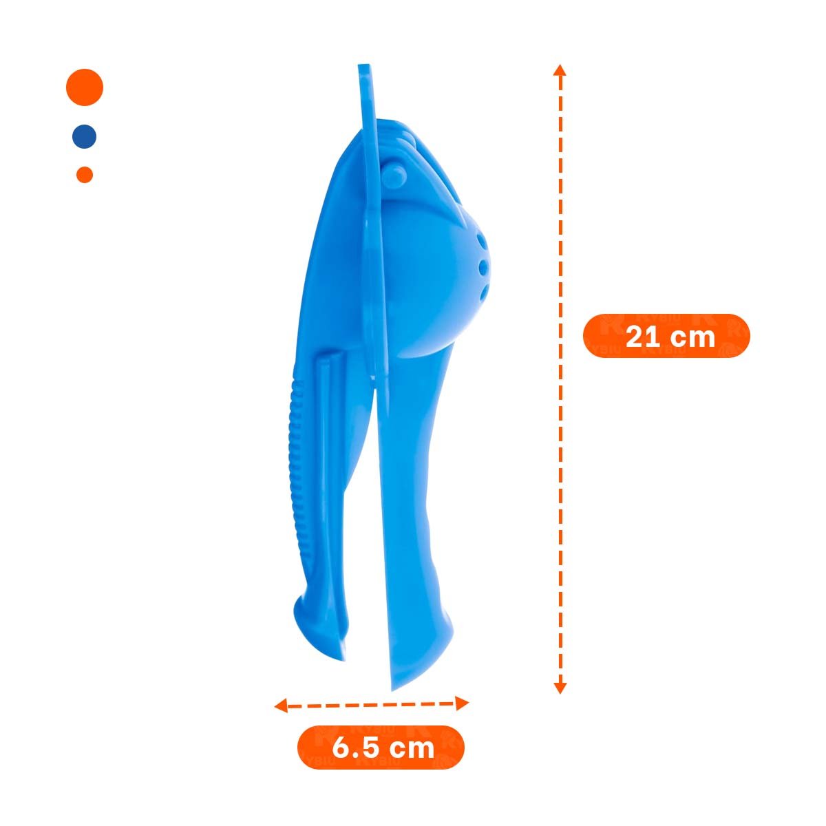 EXTRACTOR DE LIMON PLASTICO CELESTE FACIL DE USAR EN CASA Y FIESTA Y+PAPEL REGALO - 4