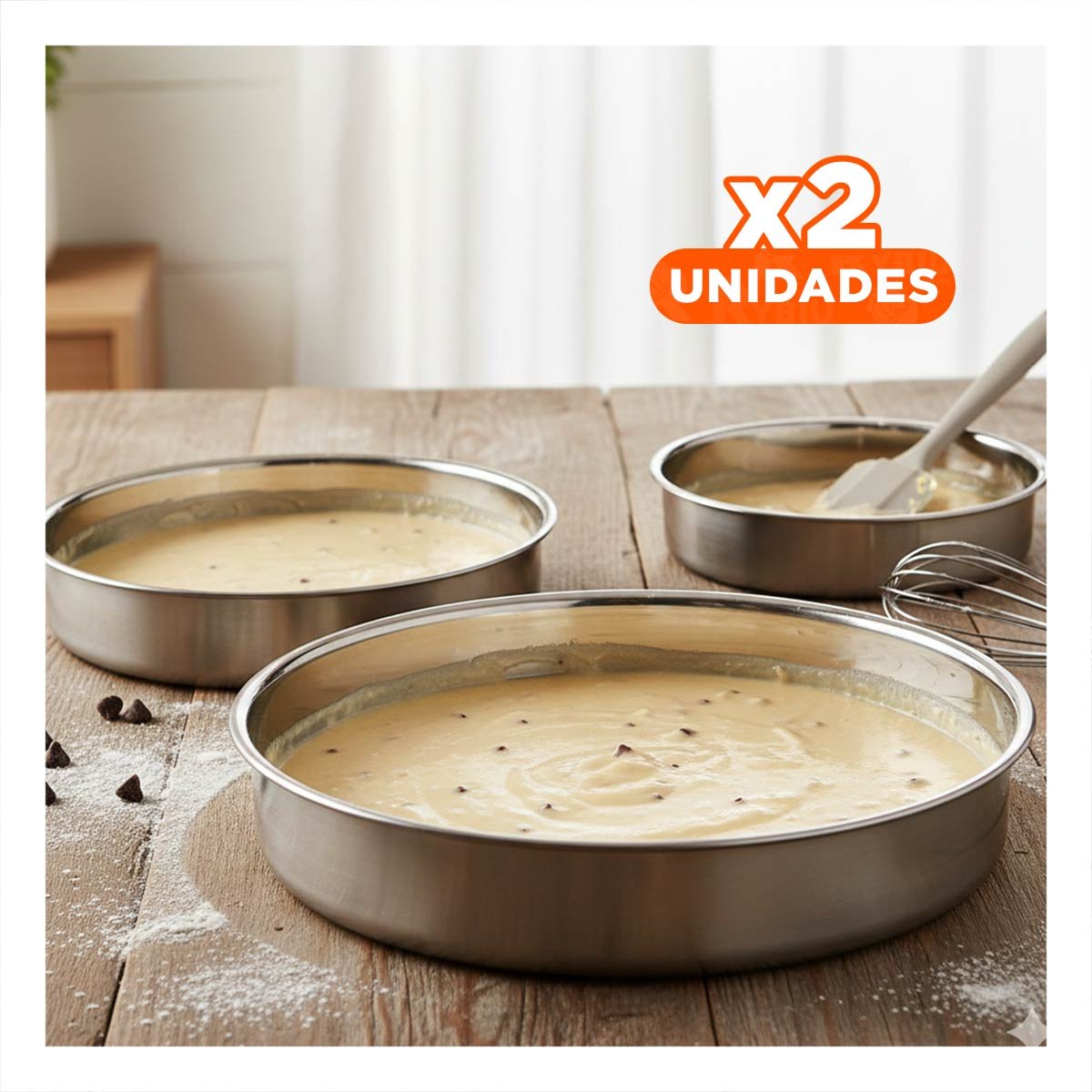 PACK2 JUEGO METALICO REDONDO PARA COCINA Y COMEDOR Y+REGALO STICKER - 1