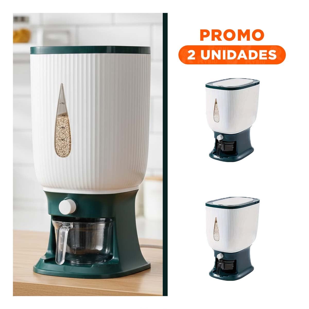 PACK2 BARRIL MULTIFUNCIONAL PARA ALIMENTOS SECOS EN COCINA - 1