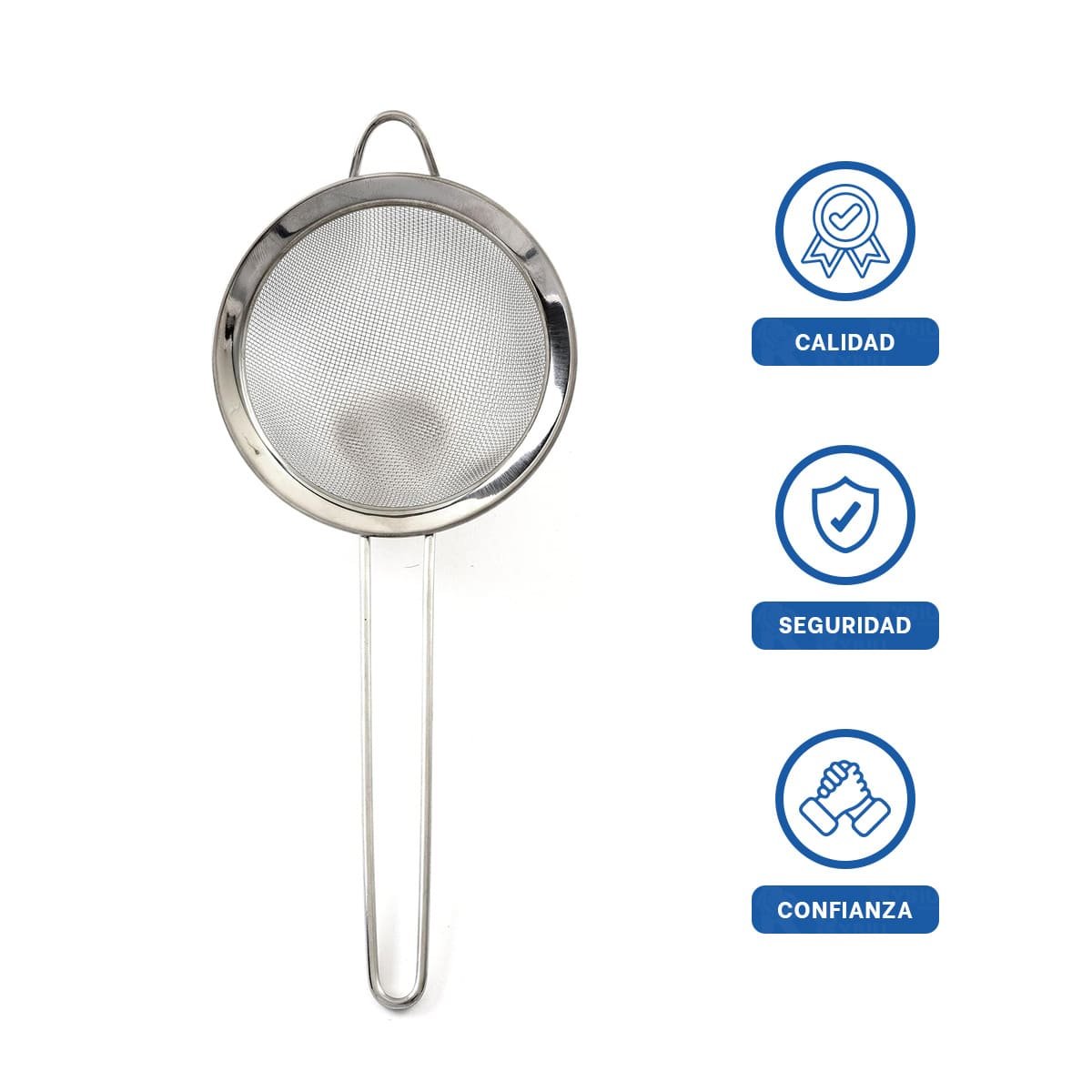 UTENSILIO CON MANGO LARGO DE ACERO INOXIDABLE PARA COCINA PLATEADO - 3