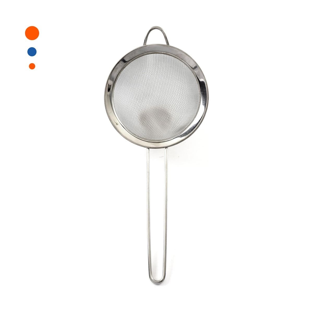 PACK2 CEDAZO PRACTICO CON MANGO LARGO DE COCINA EN ACERO PLATEADO Y+REGALO STICKER - 2