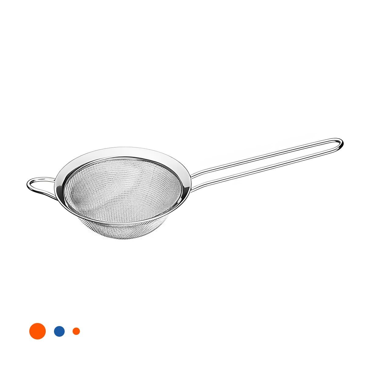 COLADOR DE COCINA CON MANGO LARGO EN ACERO INOXIDABLE PLATEADO Y+LIGAS REGALO - 3
