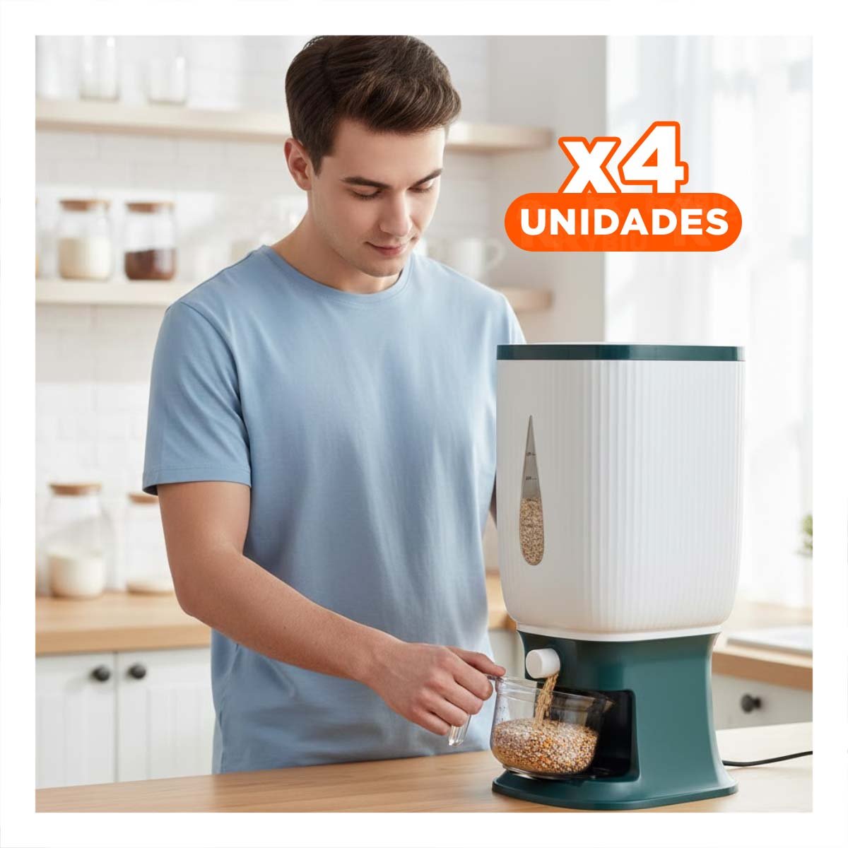 PACK4 ENVASE VERTICAL PARA CEREALES Y MENESTRAS EN COCINA - 1