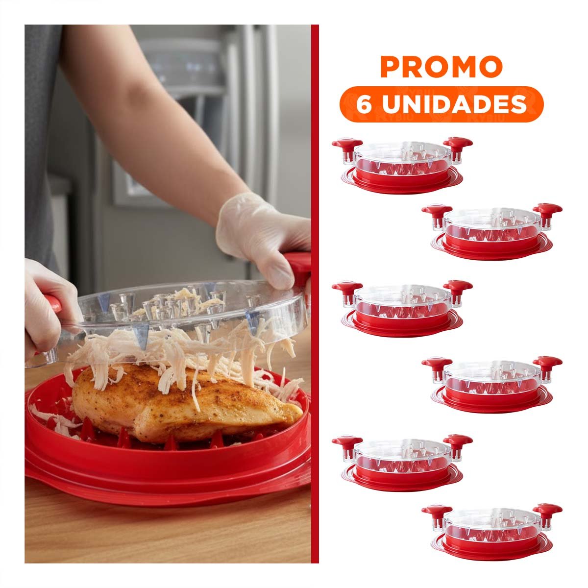 PACK6 EXTRACTOR MANUAL PRACTICO PARA POLLO DESMENUZADO EN HOGAR - 1