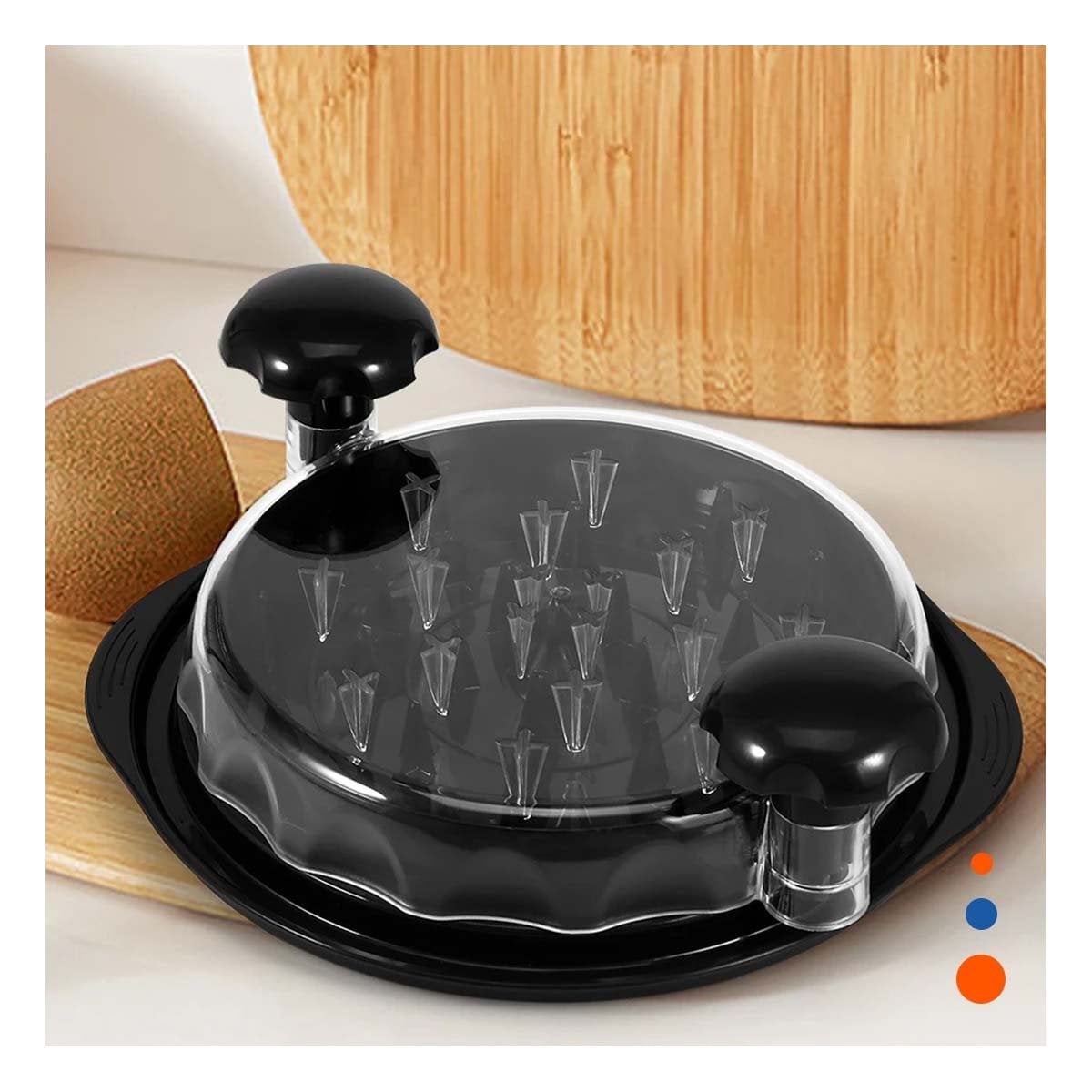 UTENSILIO MANUAL GIRATORIO PARA DESMENUZAR POLLO COCIDO EN COCINA FAMILIAR - 2