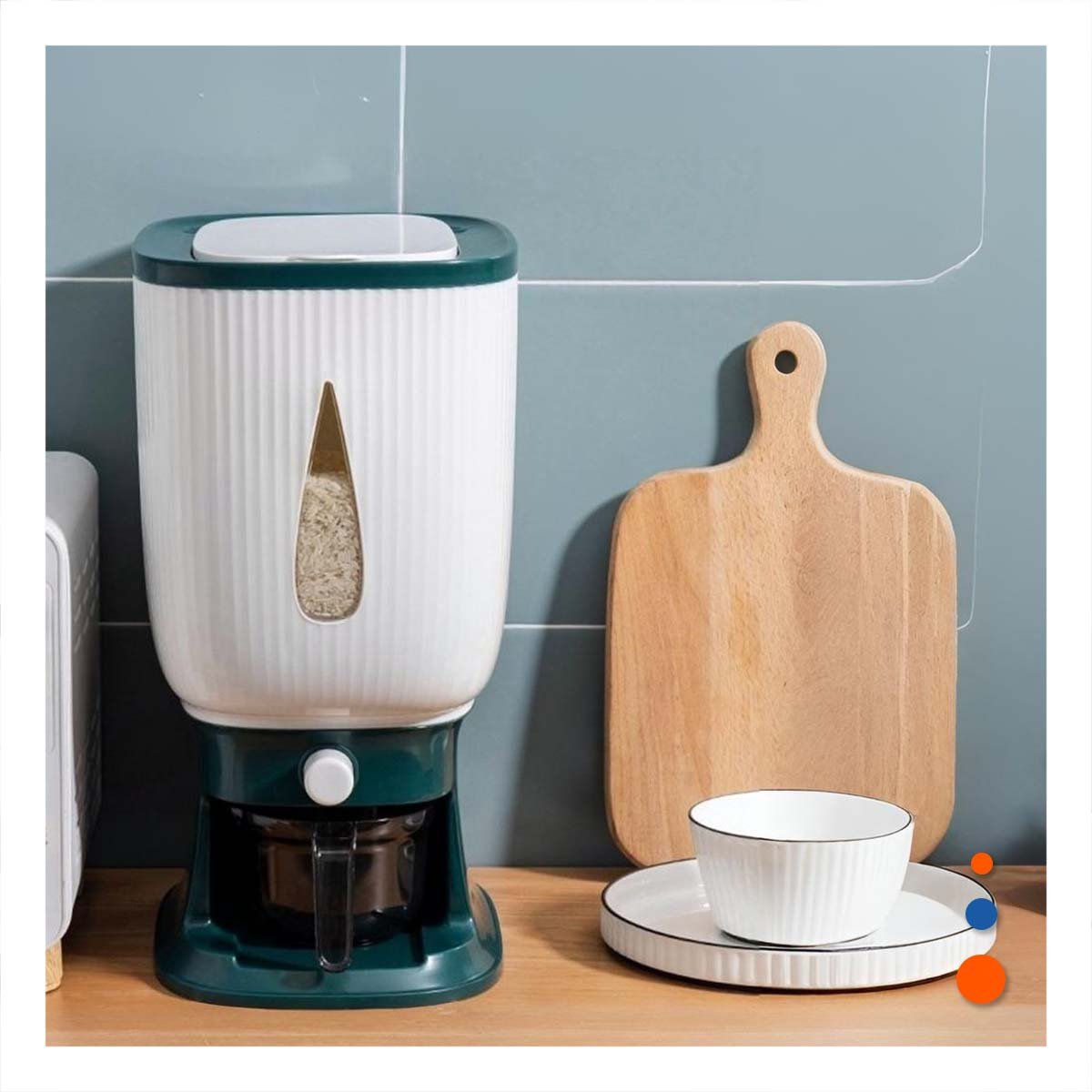 CONTENEDOR DE CEREALES CON SALIDA CONTROLADA PARA COCINA Y+REGALO STICKER - 5