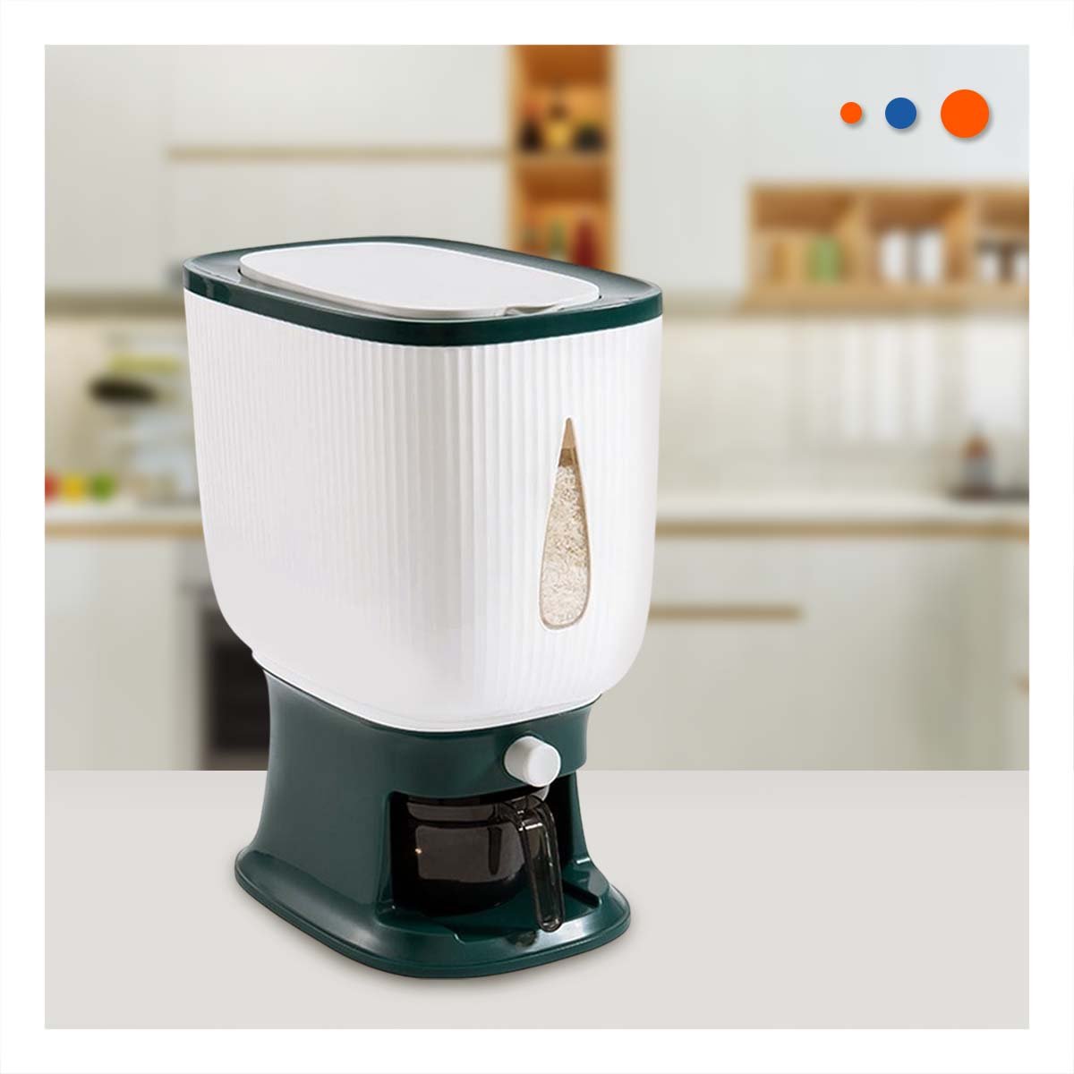 ALMACENADOR DE GRANOS SECOS CON DISPENSADOR PARA CASA Y+LIGAS REGALO - 1