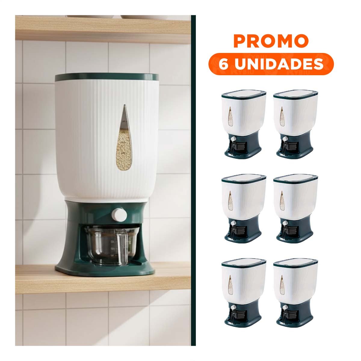 PACK6 RECIPIENTE VERTICAL PARA ORGANIZAR CEREALES EN CASA - 1