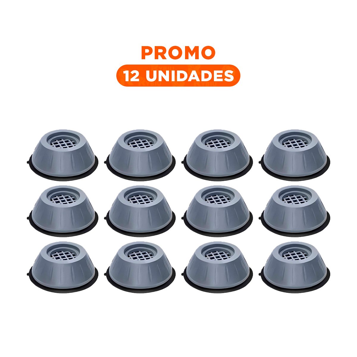 PACK12 APOYO DE ELECTROHOGAR ANTIVIBRATORIO Y ANTIDESLIZANTE EN CUATRO PIEZAS Y+REGALO STICKER - 1