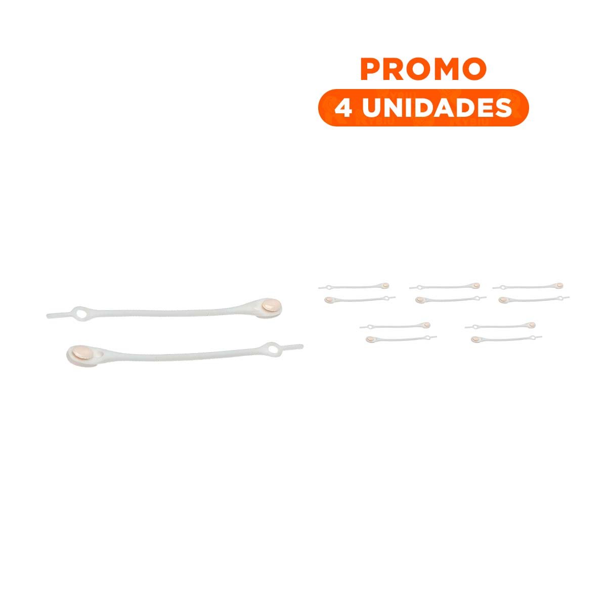 PACK4 FIJADOR DE SILICONA RESISTENTE PARA USO DIARIO EN TRABAJO BLANCO Y+REGALO STICKER - 1