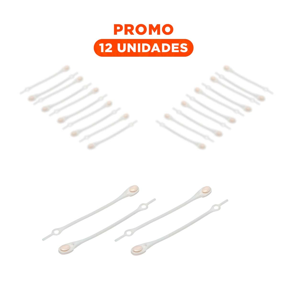 PACK12 RETENEDOR DE SILICONA PRACTICO PARA MANTENER CABLE EN ORDEN BLANCO Y+REGALO STICKER - 1