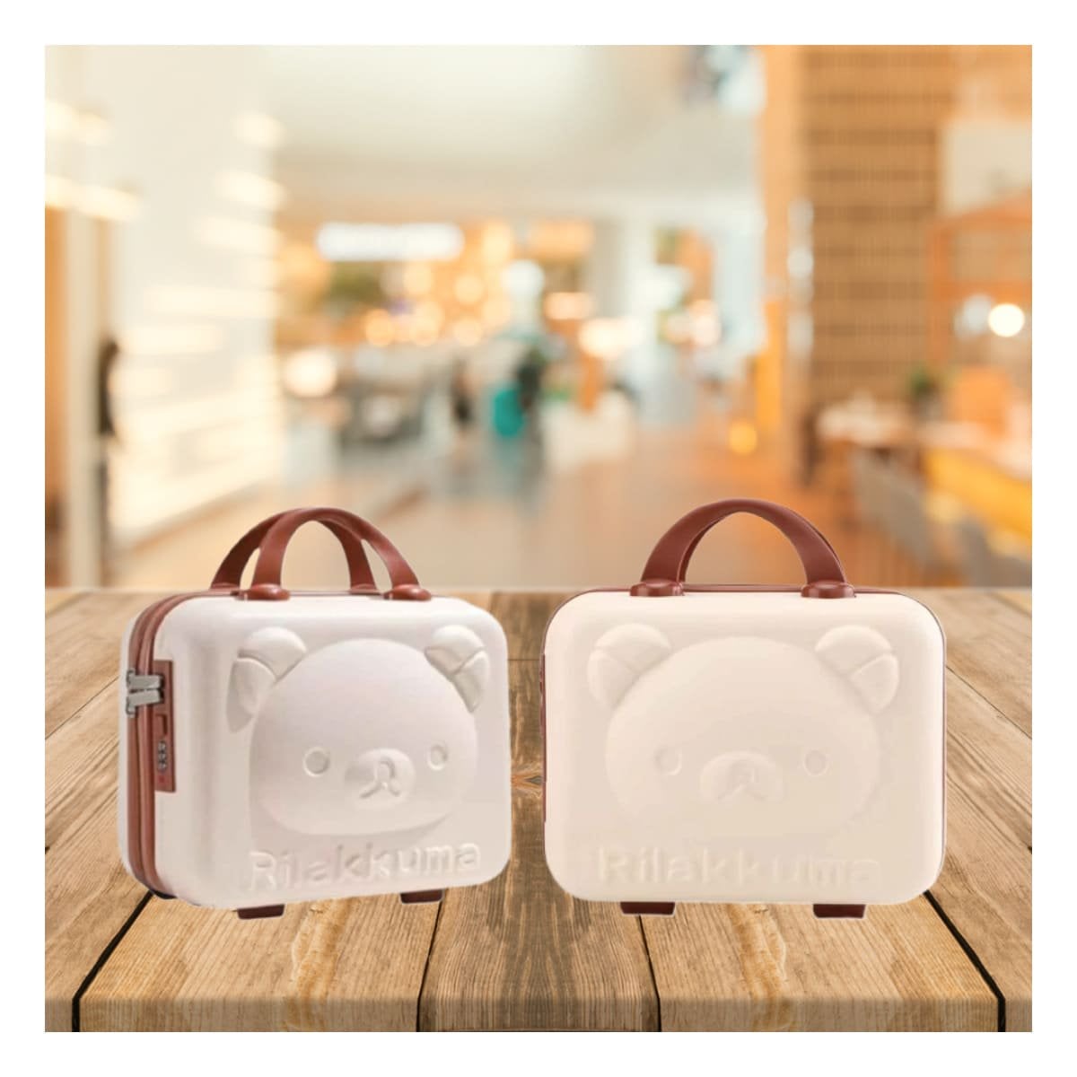 PACK4 PETACA MINI PORTATIL DE OSO MULTIUSOS CON ACABADO BEIGE Y+REGALO STICKER - 3