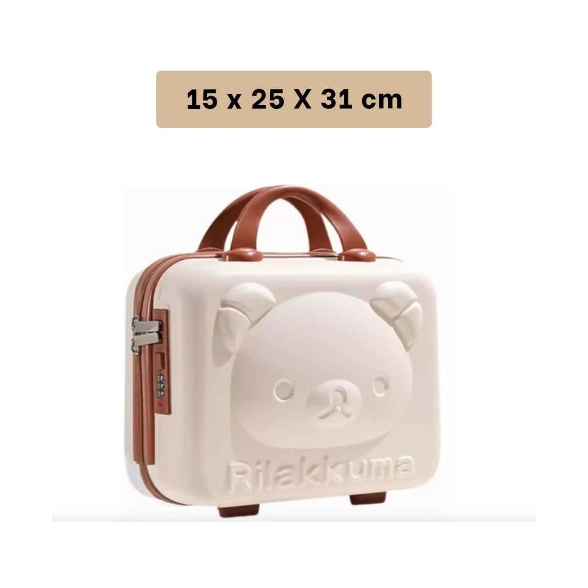 PACK4 PETACA MINI PORTATIL DE OSO MULTIUSOS CON ACABADO BEIGE Y+REGALO STICKER - 4