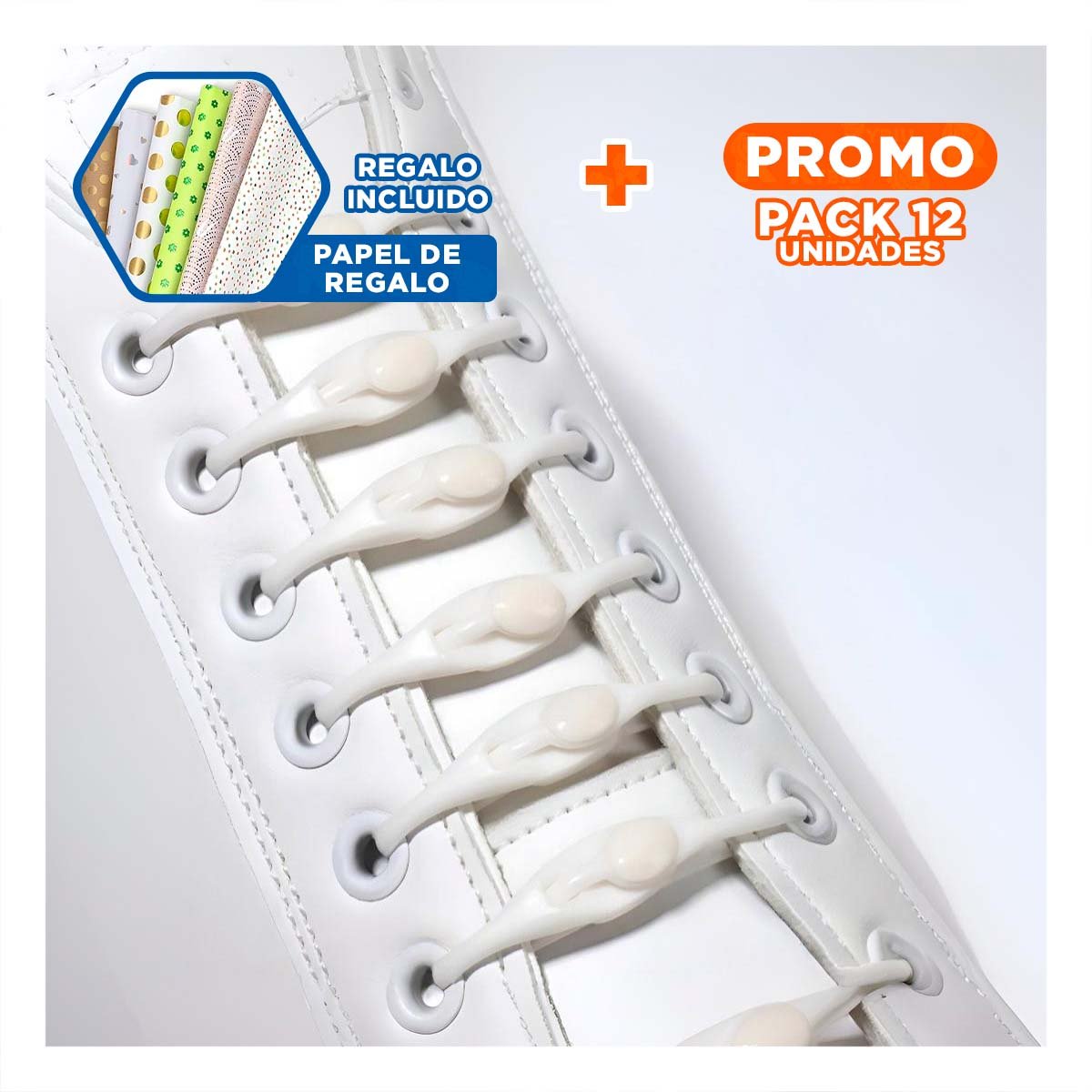 PACK12 RETENEDOR DE SILICONA RESISTENTE PARA USO DIARIO EN ESCRITORIO BLANCO YPAPEL REGALO - 1