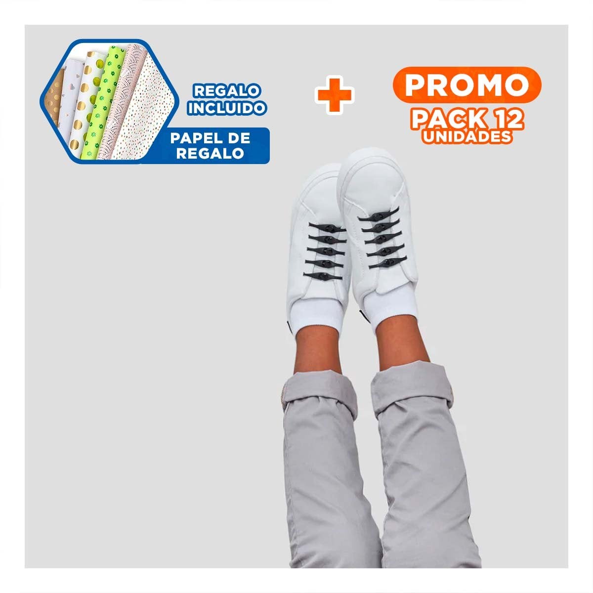 PACK12 RETENEDOR DE SILICONA RESISTENTE PARA USO DIARIO EN ESCRITORIO NEGRO Y+PAPEL REGALO - 1