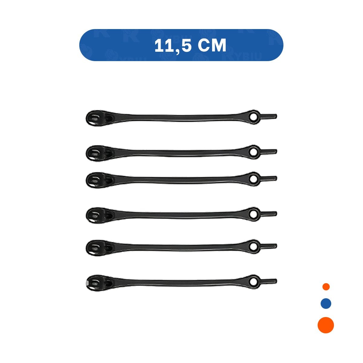 PACK12 RETENEDOR DE SILICONA RESISTENTE PARA USO DIARIO EN ESCRITORIO NEGRO Y+PAPEL REGALO - 4