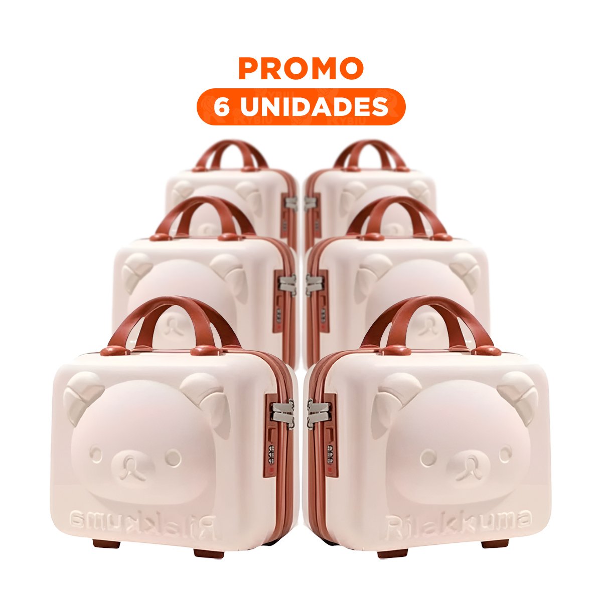 PACK6 PETACA COMPACTO DE OSO EN COLOR BEIGE CON USO MULTIUSOS - 1