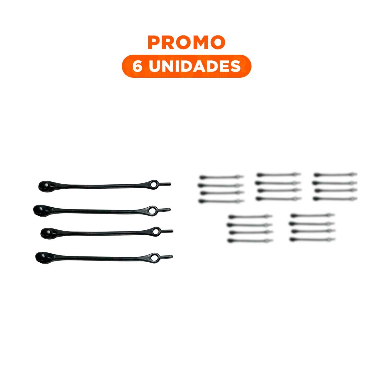 PACK6 FIJADOR DE SILICONA PRACTICO PARA ORDEN DE CABLE EN ESCRITORIO NEGRO - 1