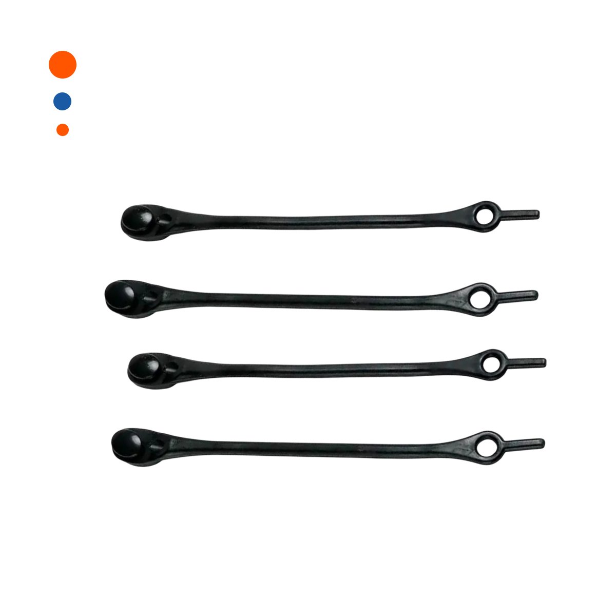 PACK2 SUJETADOR DE SILICONA MULTIUSO PARA AJUSTE DE CABLE SEGURO NEGRO Y+REGALO STICKER - 2
