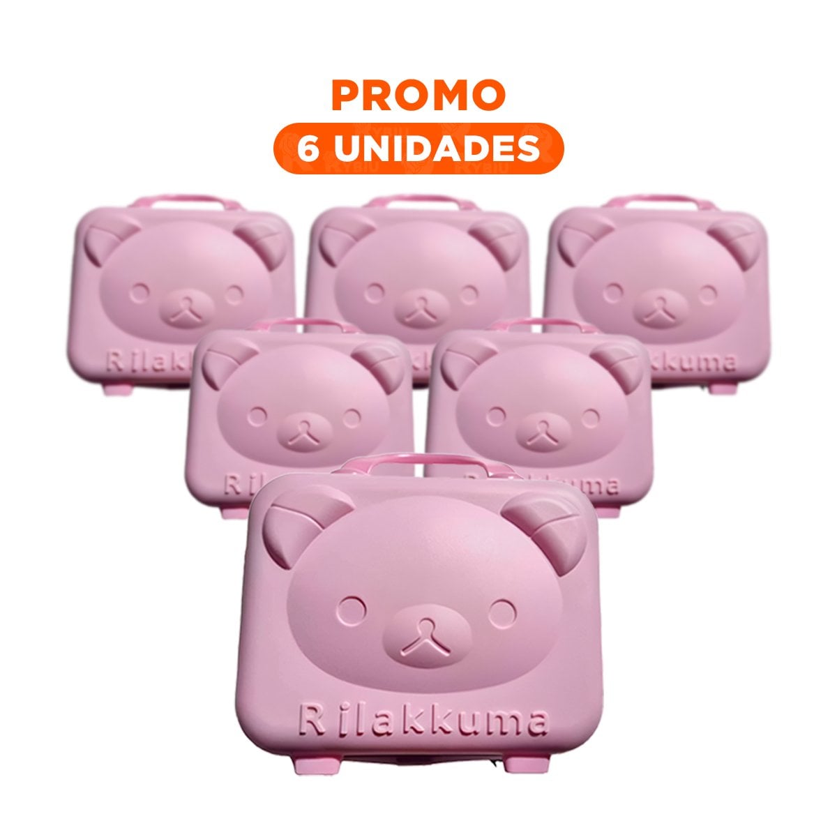 PACK6 PETACA COMPACTO DE OSO EN COLOR ROSADO CON USO MULTIUSOS - 1