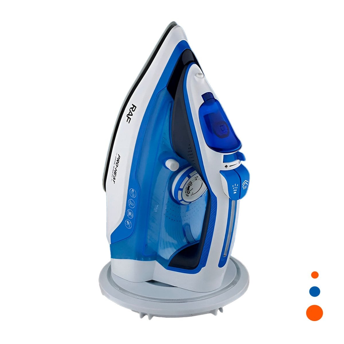 PLANCHADOR DE VAPOR ELECTRICA BLANCO Y AZUL CUIDADO DIARIO ROPA EN HOGAR - 1