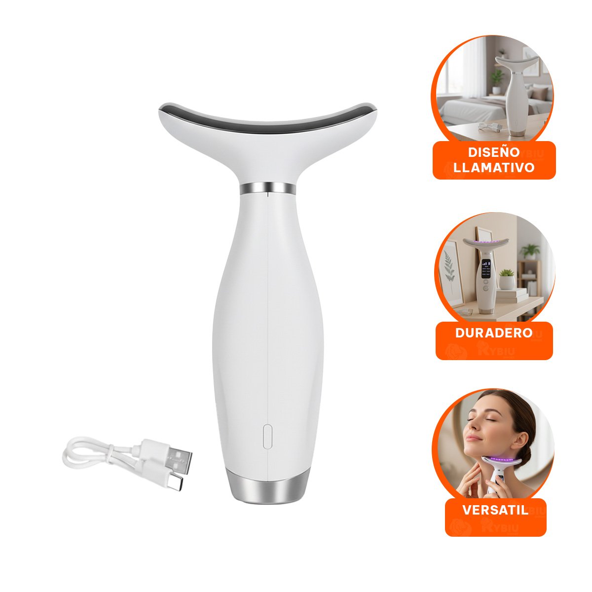 DISPOSITIVO FACIAL 7 MODOS DE COLOR LUZ LED COLOR BLANCO PARA PIEL EN CASA - 3