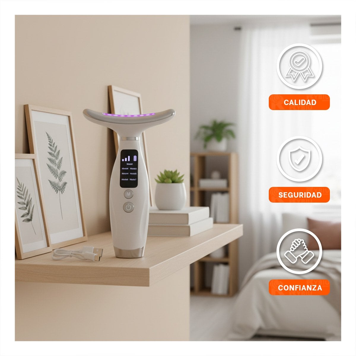 PACK4 HERRAMIENTA FACIAL 7 MODOS DE COLOR RUTINA FACIAL BLANCO USO DIARIO - 3
