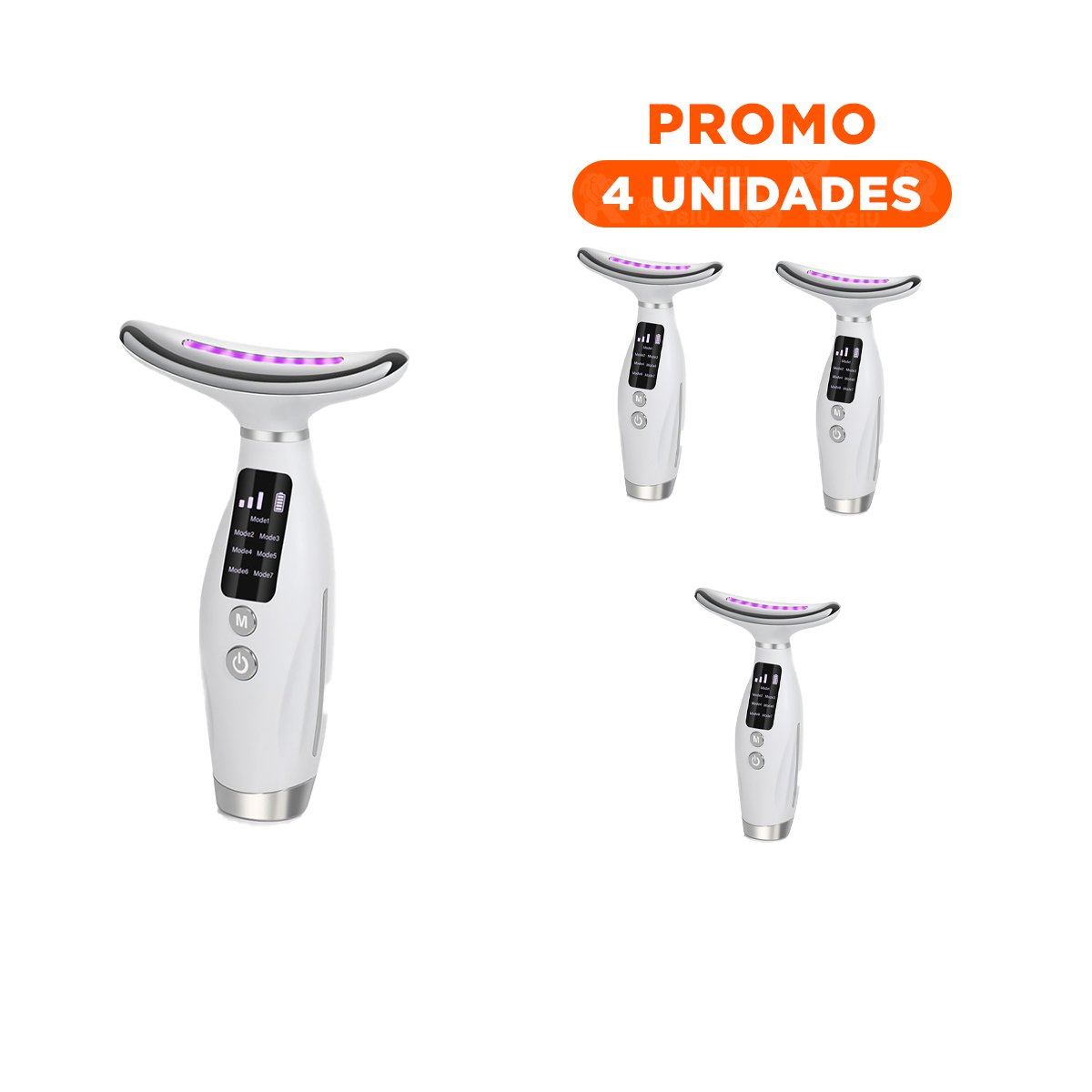 PACK4 SISTEMA FACIAL 7 MODOS DE COLOR LUZ LED BLANCO CUIDADO DIARIO EN CASA Y+REGALO STICKER - 1