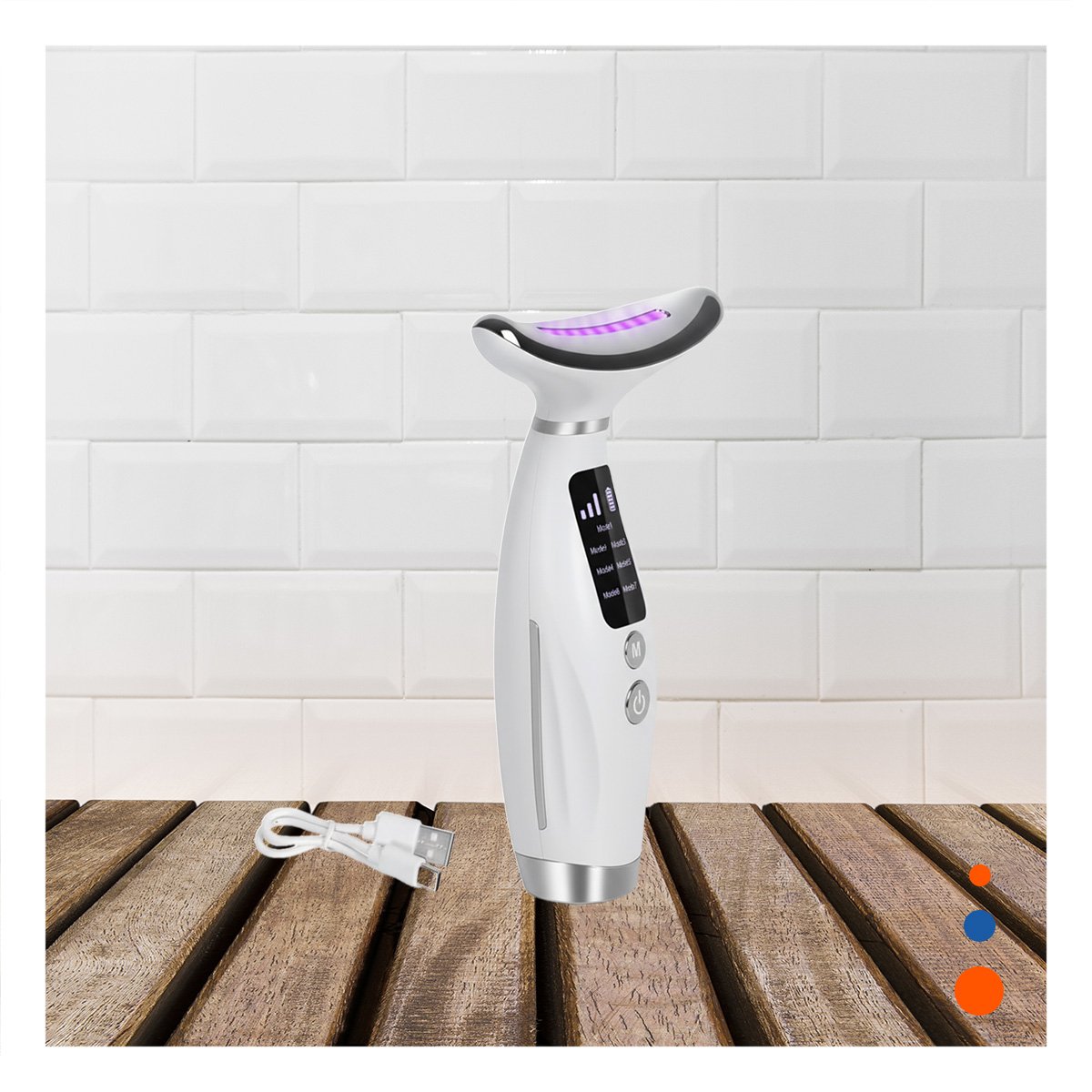 PACK4 SISTEMA FACIAL 7 MODOS DE COLOR LUZ LED BLANCO CUIDADO DIARIO EN CASA Y+REGALO STICKER - 5