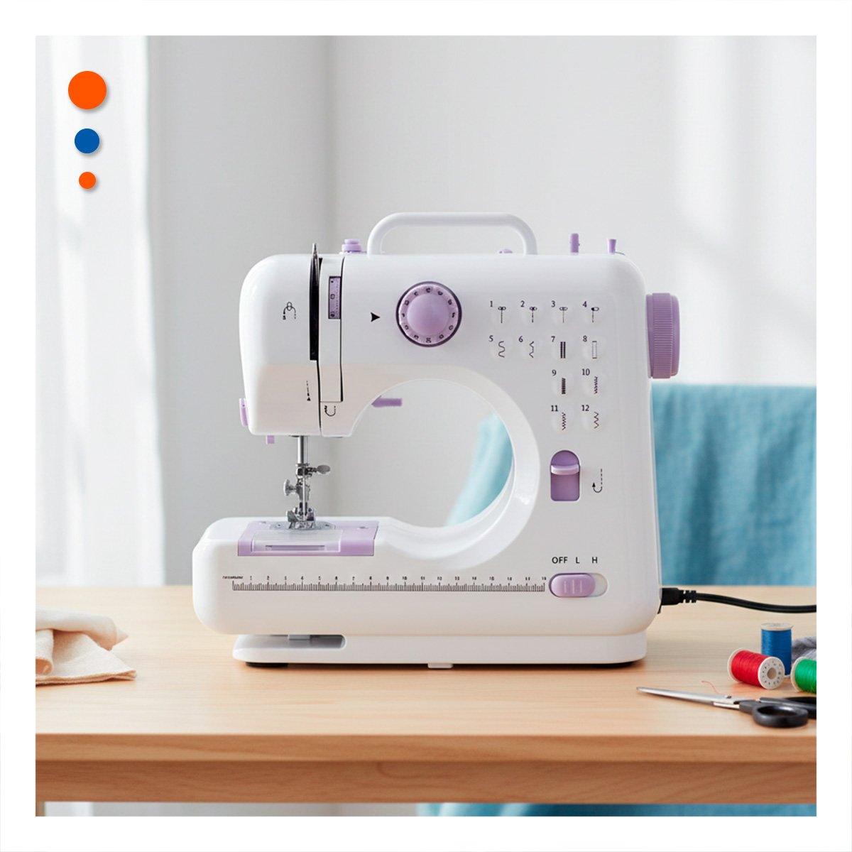 COSEDORA PARA REPARACIONES DE ROPA EN CASA CON PRESENTACION CHICA COLOR BLANCO - 1