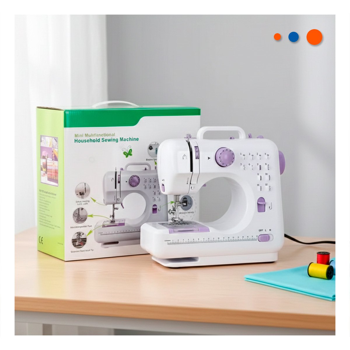 COSEDORA PARA REPARACIONES DE ROPA EN CASA CON PRESENTACION CHICA COLOR BLANCO - 2