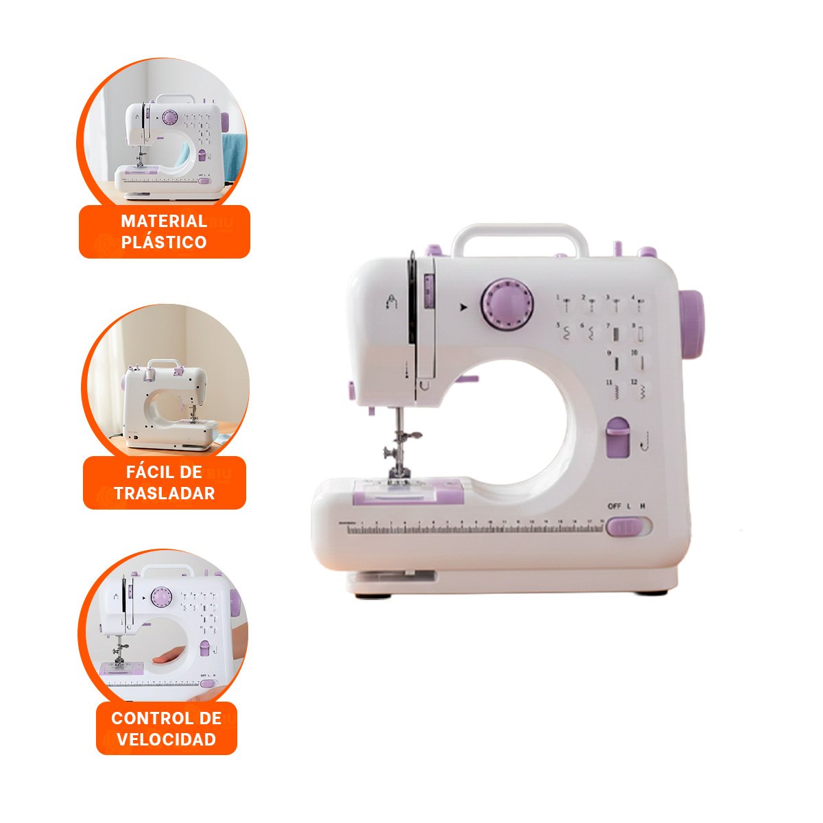 COSEDORA PARA REPARACIONES DE ROPA EN CASA CON PRESENTACION CHICA COLOR BLANCO - 3
