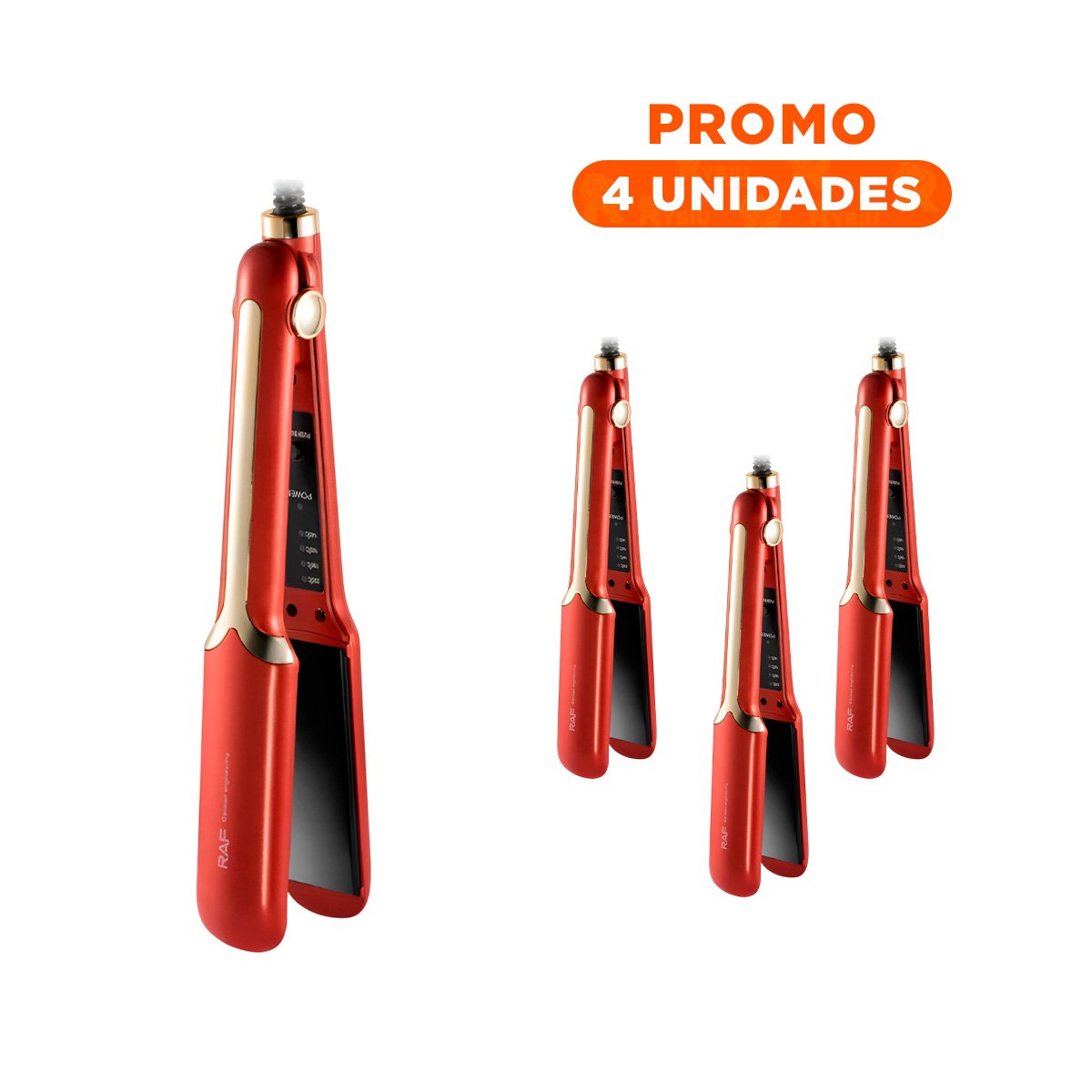 PACK6 ESTILIZADOR CAPILAR PRACTICO PARA ESTILO LISO NATURAL ROJO CASA Y+REGALO STICKER - 1