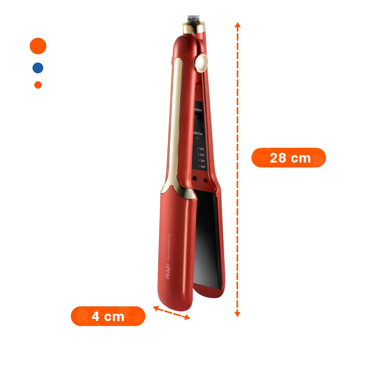 PACK4 PLANCHA CAPILAR FUNCIONAL PARA CUIDADO PERSONAL ROJO PRO Y+PAPEL REGALO - 4