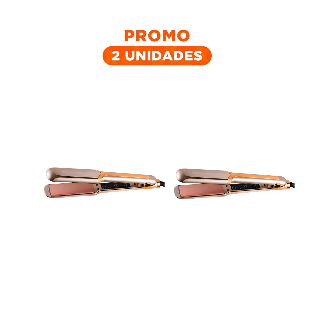 PACK2 PLANCHA CAPILAR CON PLACAS LISAS PARA ACABADO SUAVE Y BRILLO DORADO - 1
