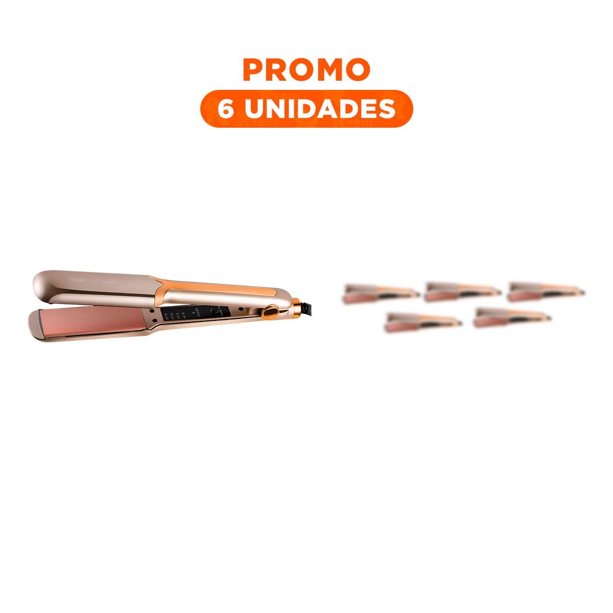 PACK6 ESTILIZADOR CAPILAR DE CALENTAMIENTO RAPIDO PARA USO DIARIO DORADO - 1